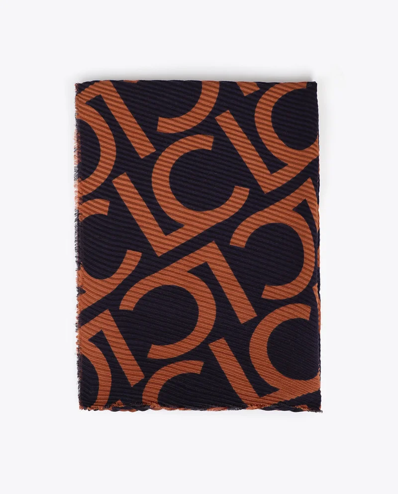 لولا كساديمونت Two-tone Pleated Scarf
